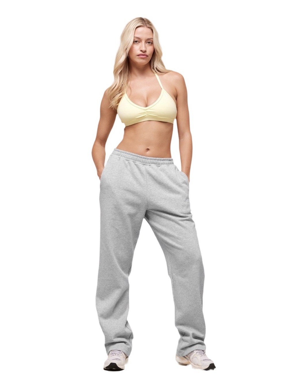 Gymshark Women’s Training Fleece Straight Leg Regular Joggers Gray Plus XXL